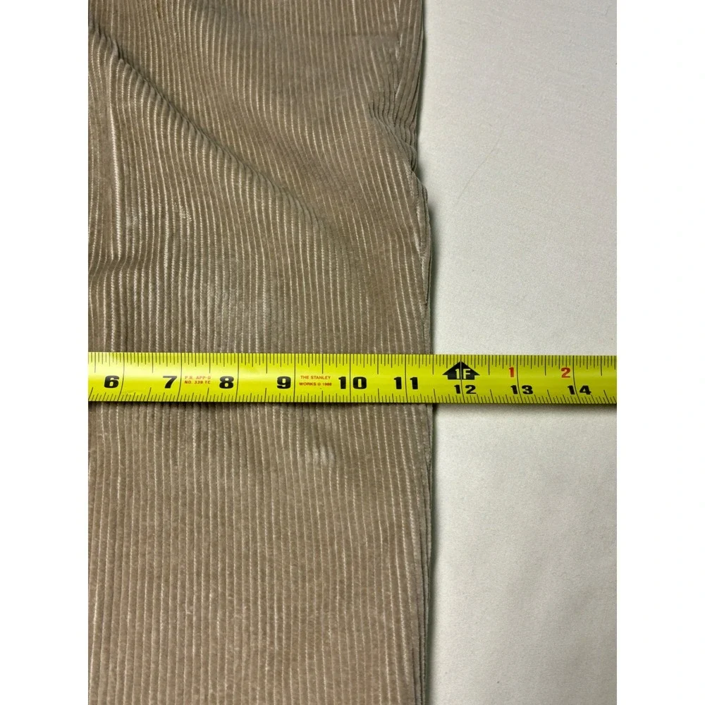 LL Bean Classic Fit Corduroy Pleated Pants Tan Mens Size 38x31‎